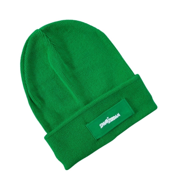 Groene beanie met Spanksterdam logo